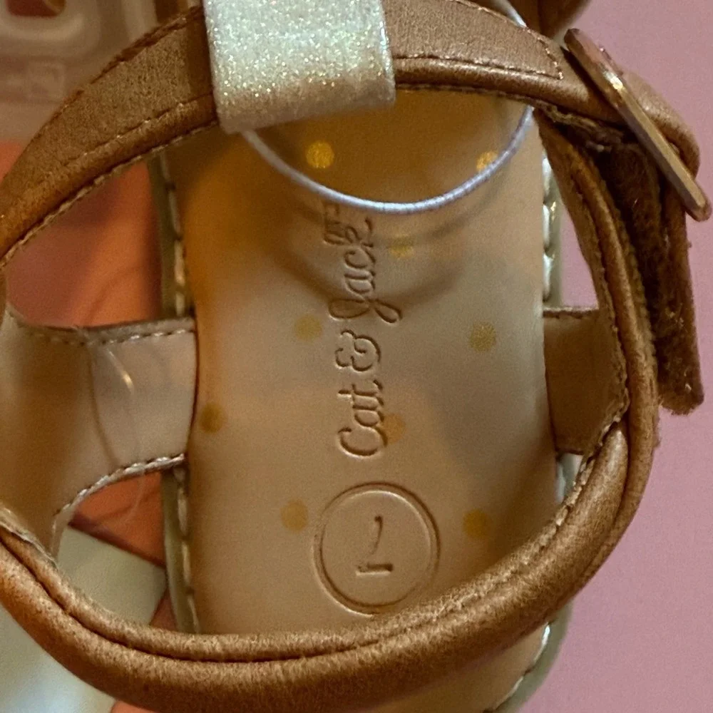 Cat‎ & Jack Toddler Girls Kinsley Glitter Sandals Size 7
